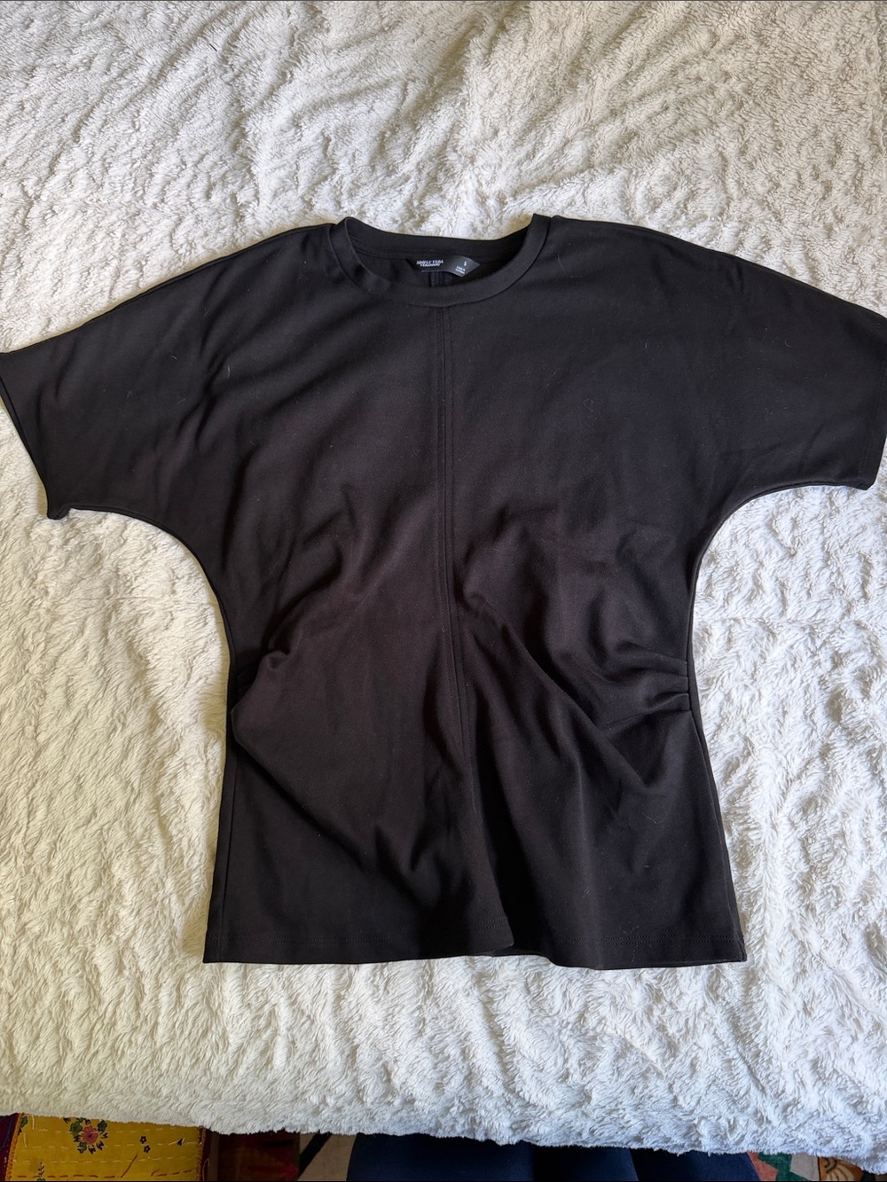 Simply Vera Vera Wang Black Short Sleeve Tee
